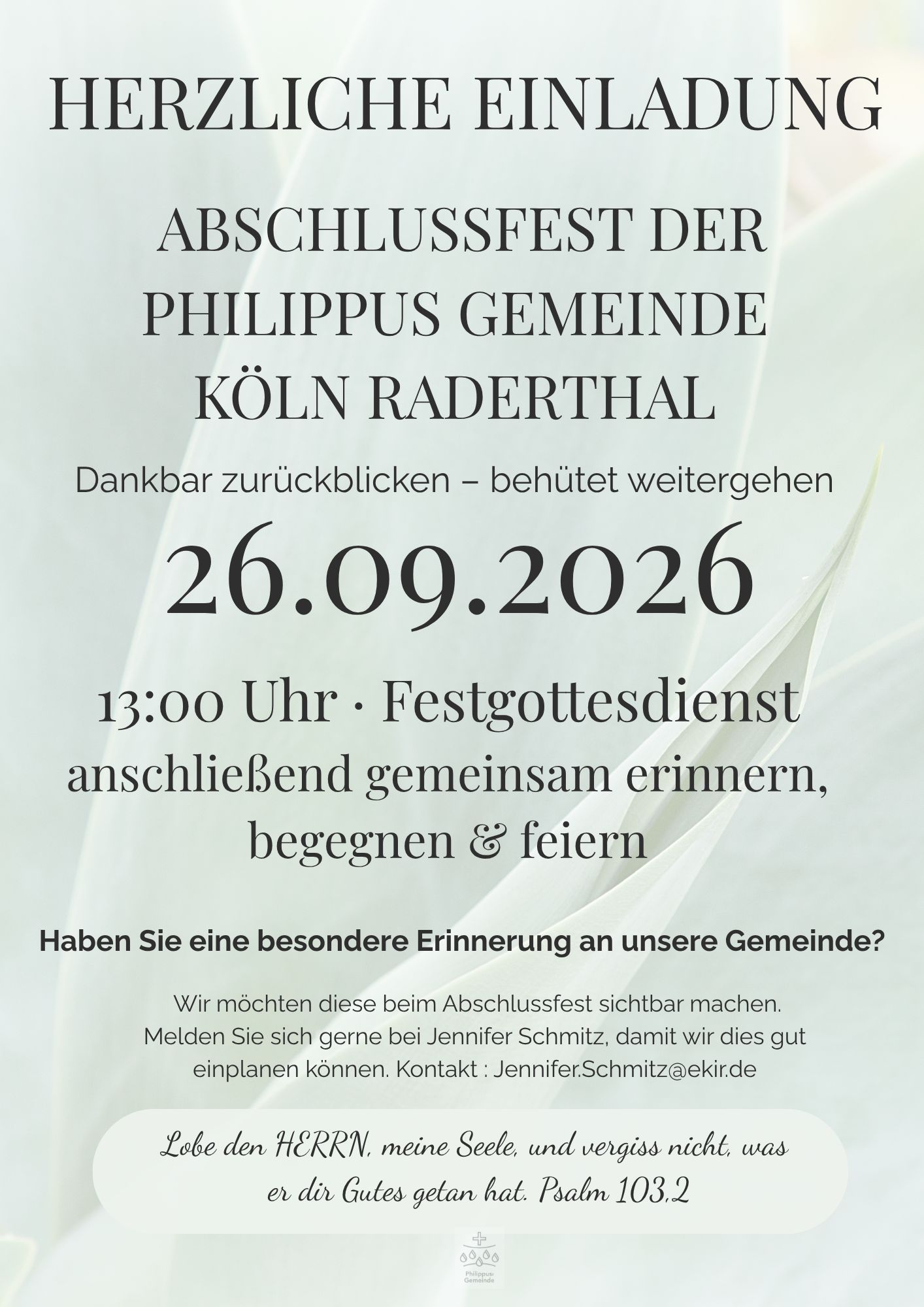 Abschlussfest der Philippusgemeinde Köln-Raderthal 29.06.2026